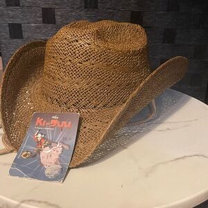 TOMBSTONE Youth Fit Brown Sombrero Cowboy Hat 6 3/4 Or Smaller Fit new